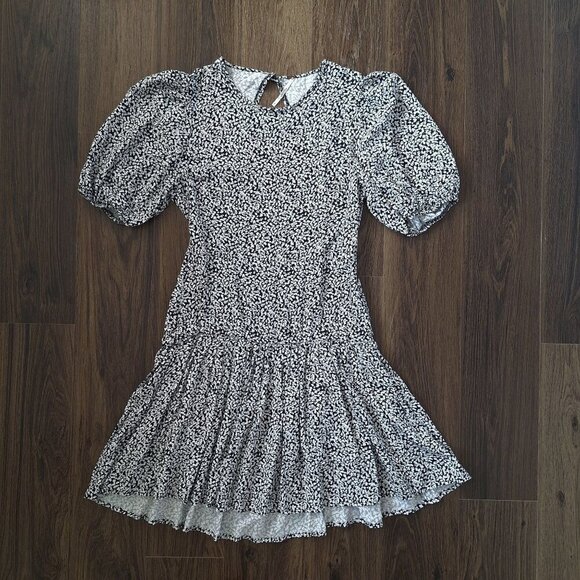 💙 Free People 'Dancing In The Dark' Floral Dress Size S Open Back 100% Viscose - Picture 3 of 11